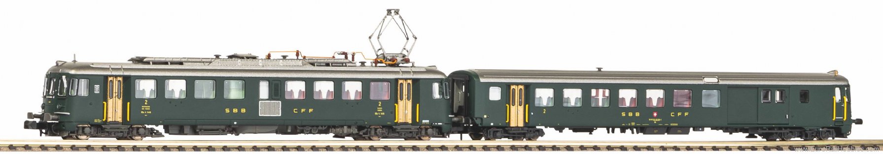 Piko 94166 N set of 2 electric railcars Rbe 4/4 SBB IV B