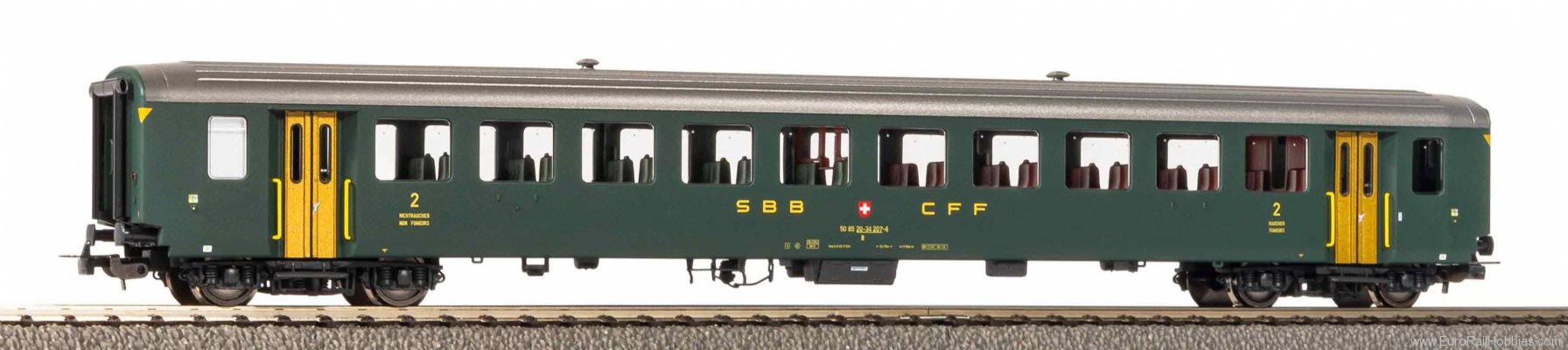 Piko 96765 Passenger carriage EW I 2nd class old font SB