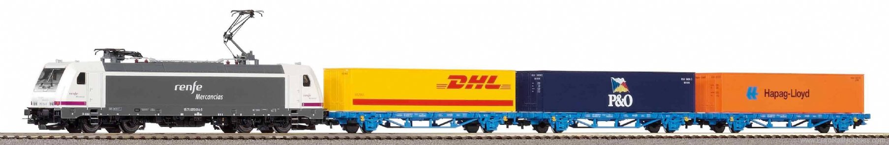 Piko 96900 Starter set with TRAXX RENFE bedding with 3 c