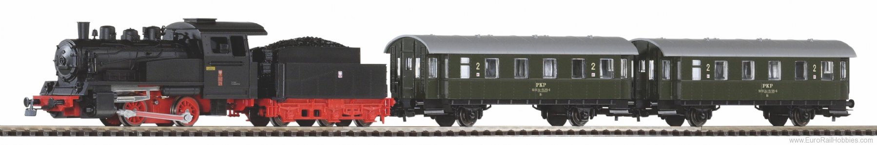 Piko 97933 Starter Set Passenger Train with Steam loco P