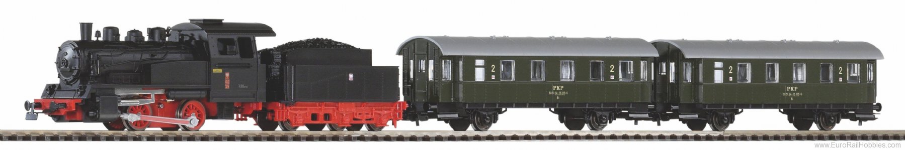 Piko 97933 Starter Set Passenger Train with Steam loco P