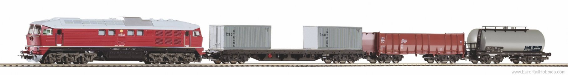 Piko 97935 Starter Set BR 130 CSD w. 3 Freight Cars, PIK