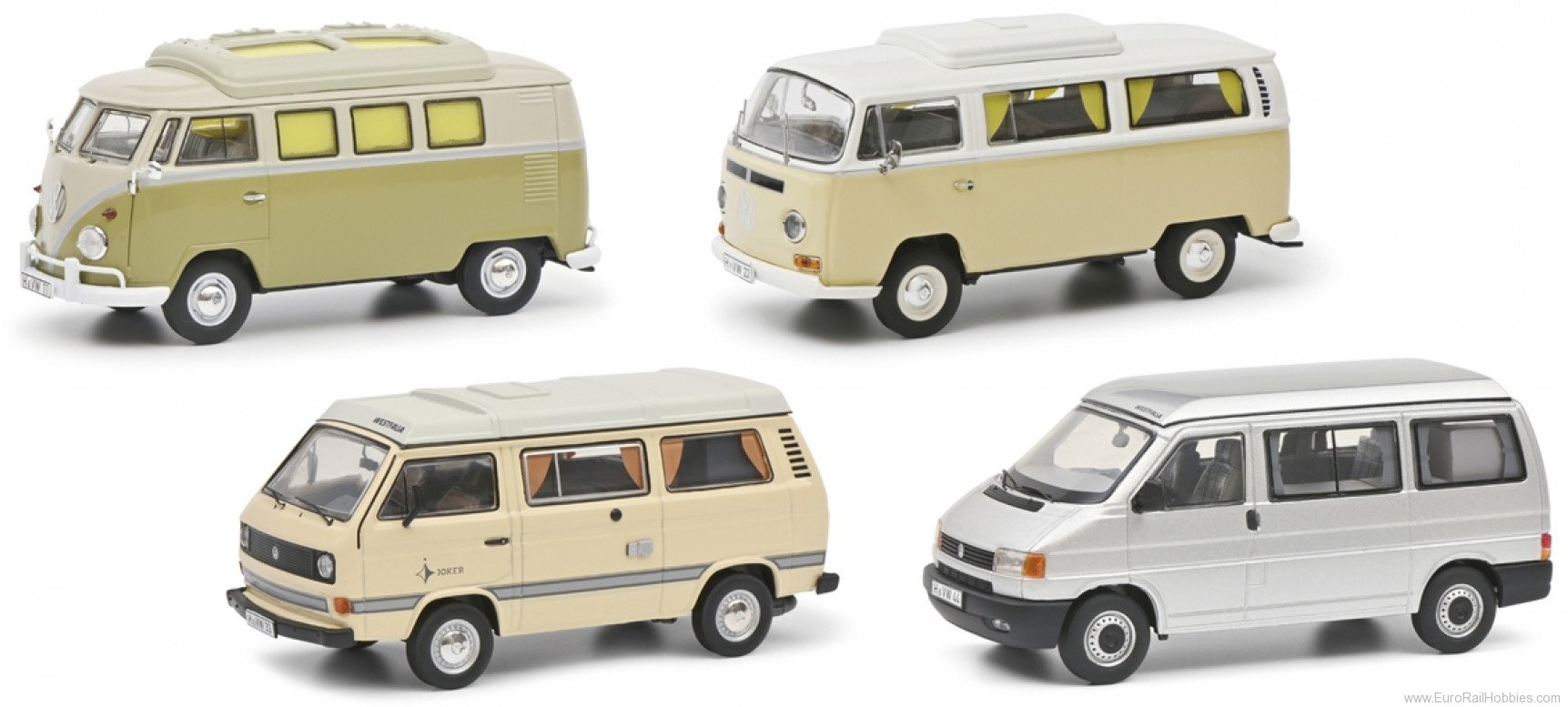 Schuco 450359100 Set Volkswagen Camper Volkswagen T1b, Volkswa