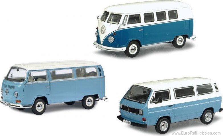 Schuco 450374400 3-assort.Set VW TRANSPORTER (1:43)