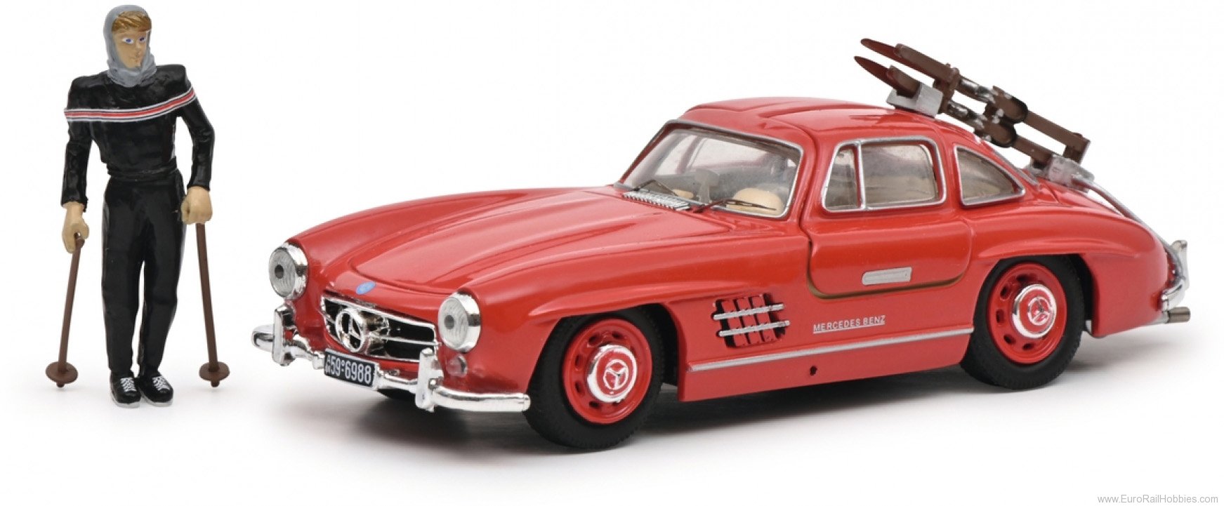 Schuco 450376600 Mercedes-Benz 300 SL Coupe' Gullwing with ski