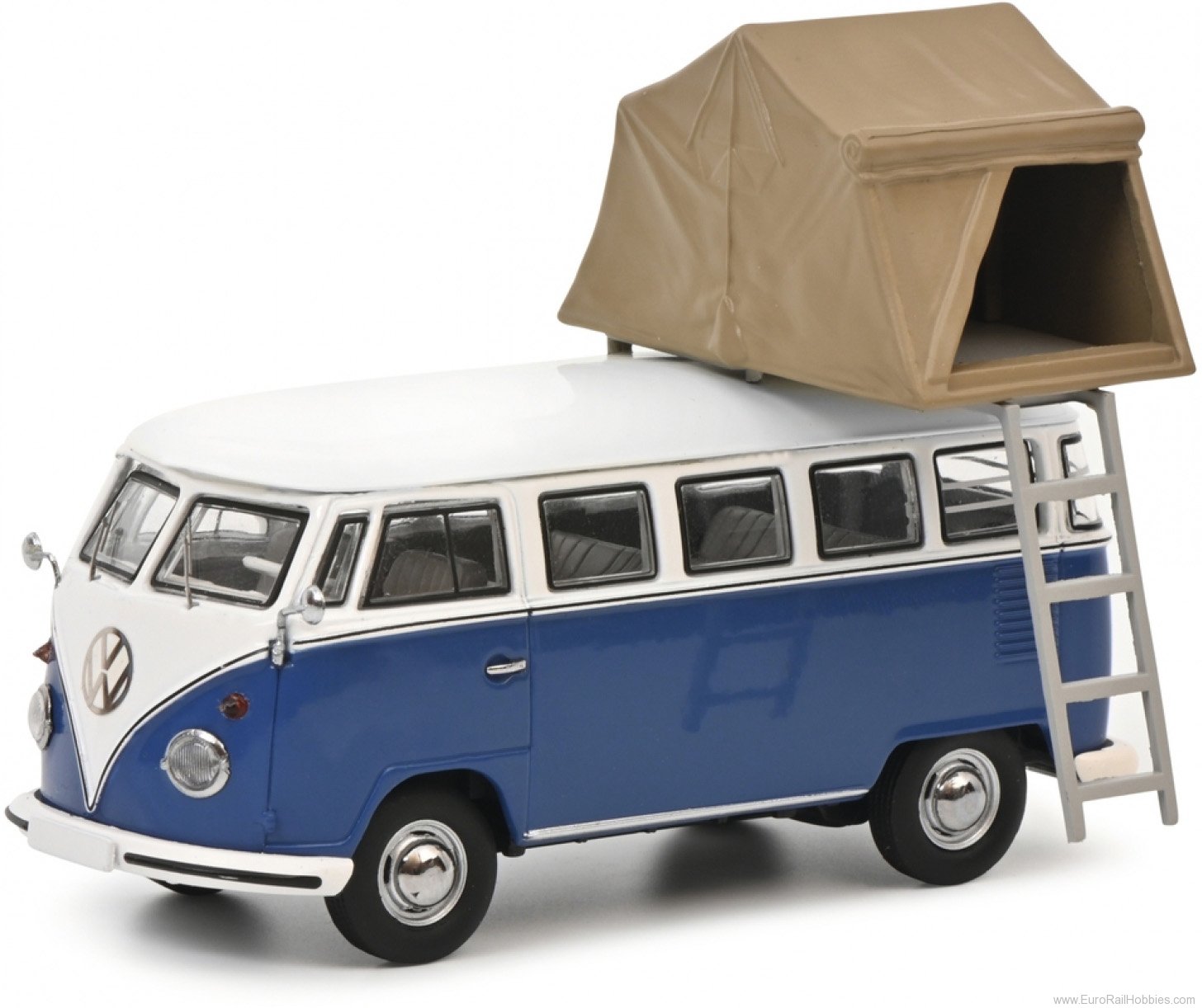 Schuco 450377800 Volkswagen T1b Samba blue/white with rooftop 