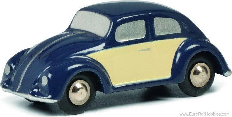 Schuco 450540400 Pic.VW Beetle blue/beige
