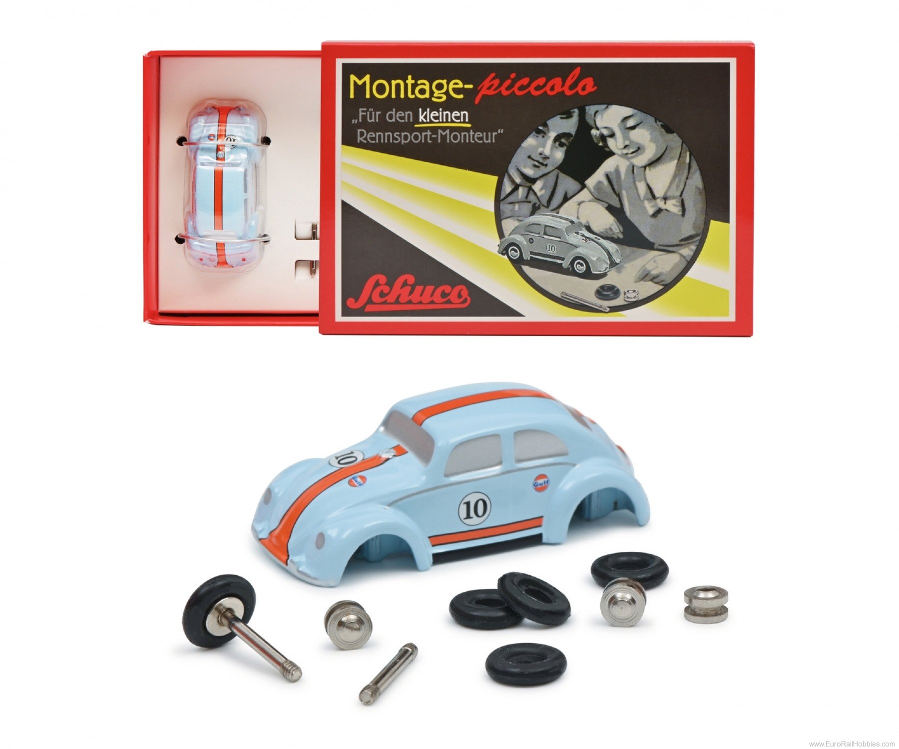 Schuco 450560700 Der kleine Rennsportmonteur Volkswagen Beetle