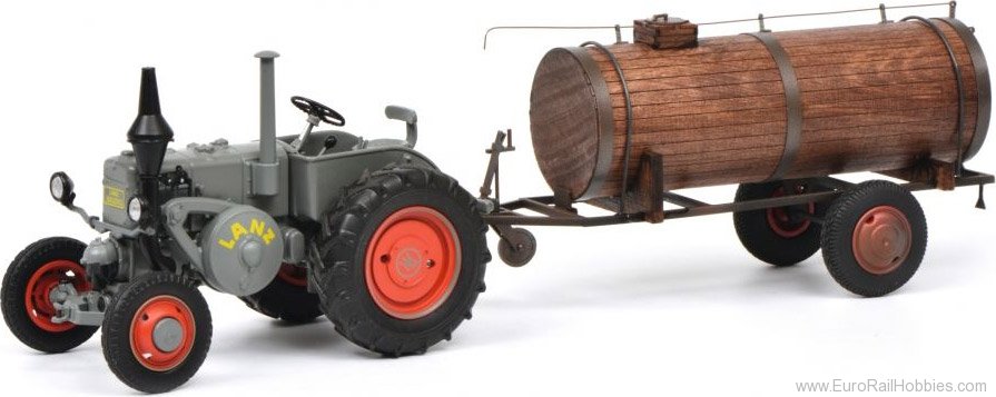 Schuco 450769400 Lanz Bulldog with manure trailer, (1:32)