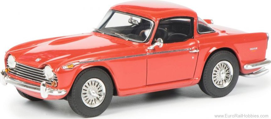 Schuco 450887300 Triumph TR5 with closed Surrey Top, red black