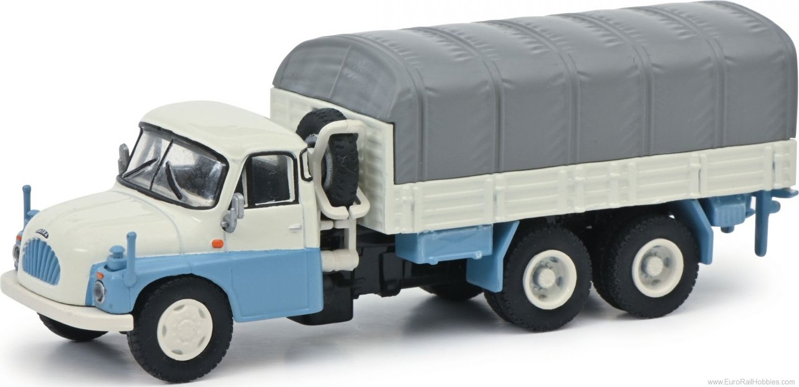 Schuco 452663000 Tatra T148 Flatbed Truck blue/white (1:87 Edi
