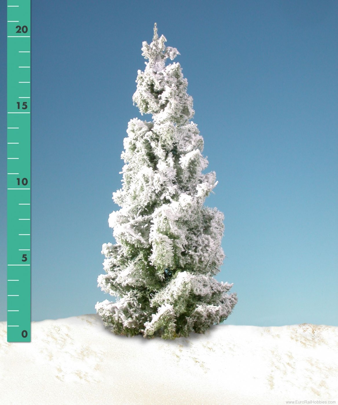 Silhouette Silflor MiniNatur 273-29 Green Spruce Tree with Snow, Winter 15-20cm