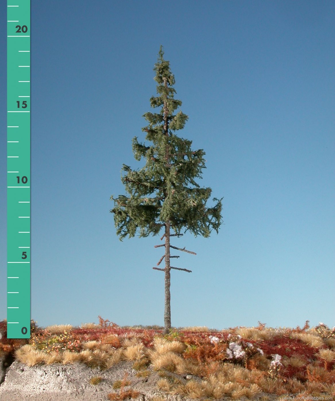 Silhouette Silflor MiniNatur 274-26 Weathered Green Spruce Tree High Trunk, Summe