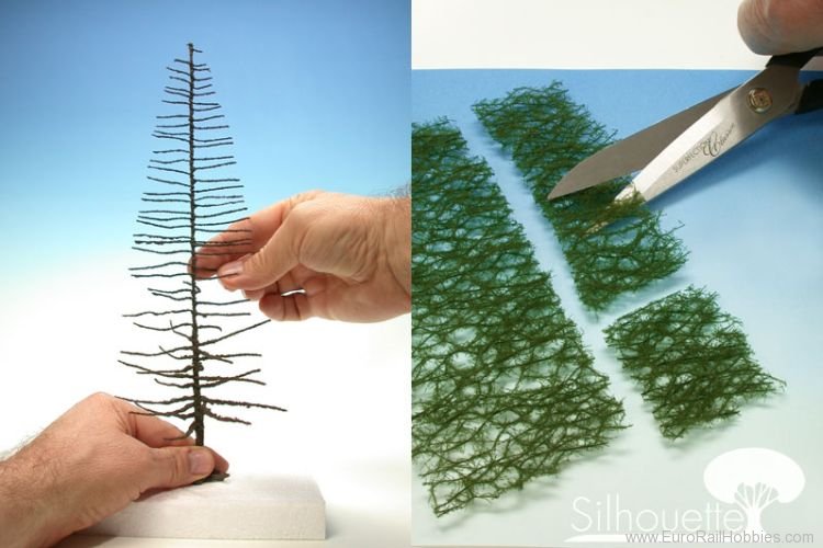 Silhouette Silflor MiniNatur 573-12 Bausatz Fichte Green spruce assembly kit, Sum