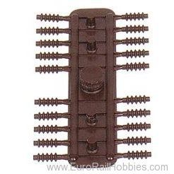 Sommerfeldt 167 HO Insulators 1.9 x 6.0mm, brown (40)