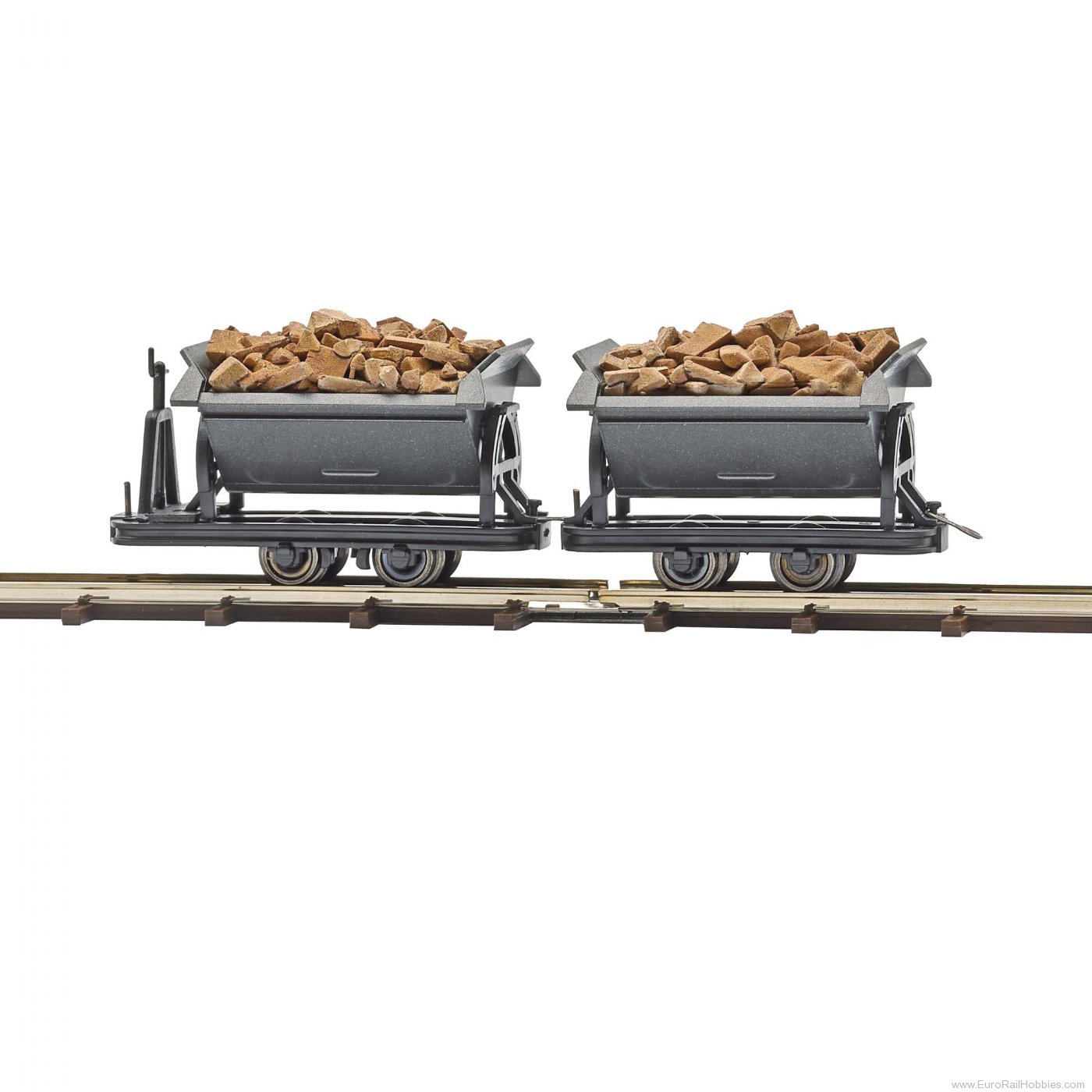 Busch 12263 Busch Two tipper wagons with split wood
