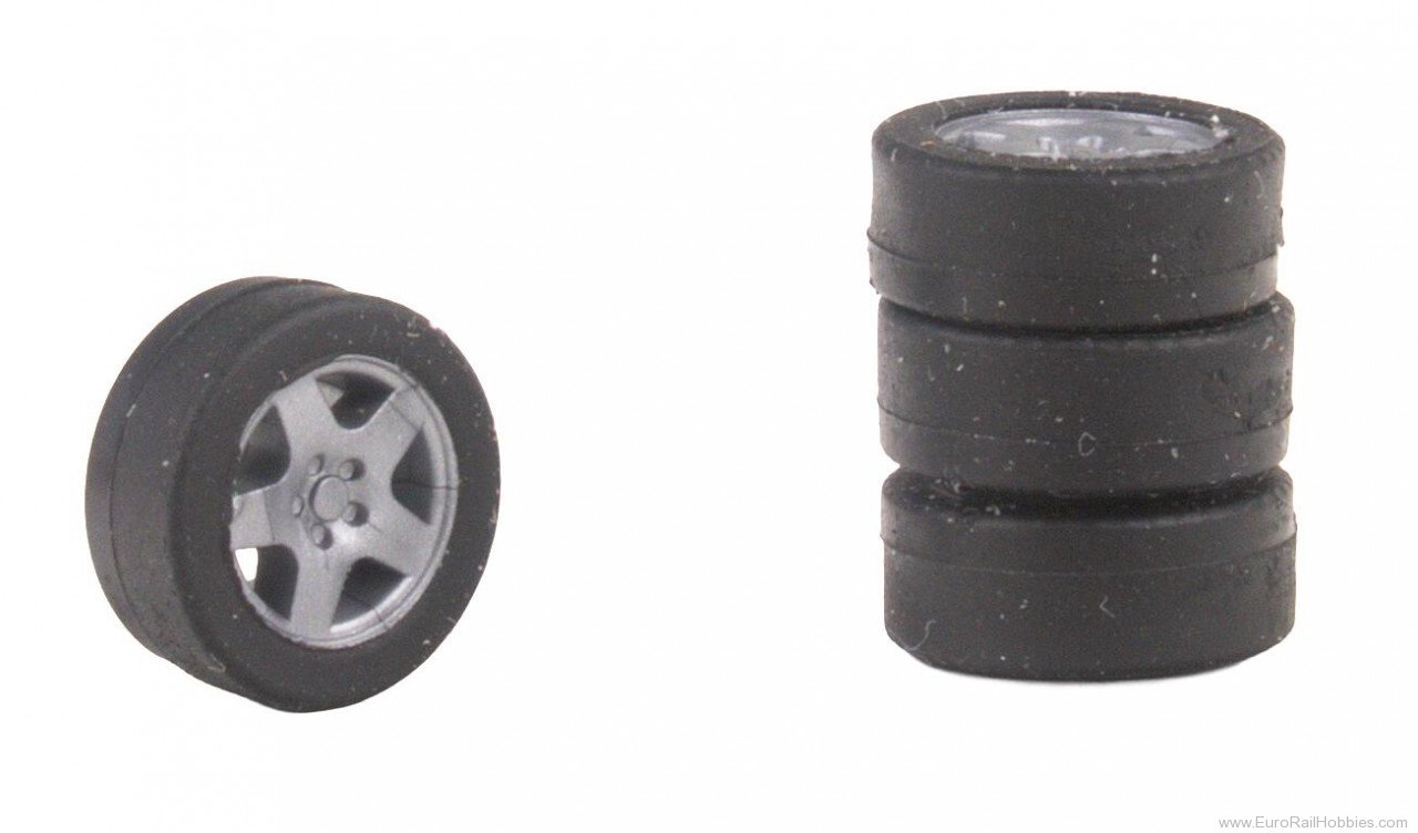 Faller 163122 4 Tyres and rims for small cars