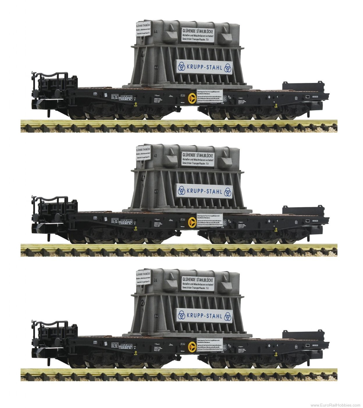 Fleischmann N 3 Wagons A Ballast Type Talbot Db Référence 8227