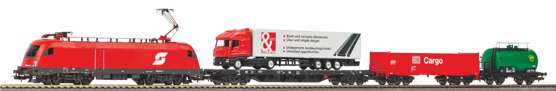 Piko 57177 Starter Set Taurus ÃBB w.3 Freight Cars, P