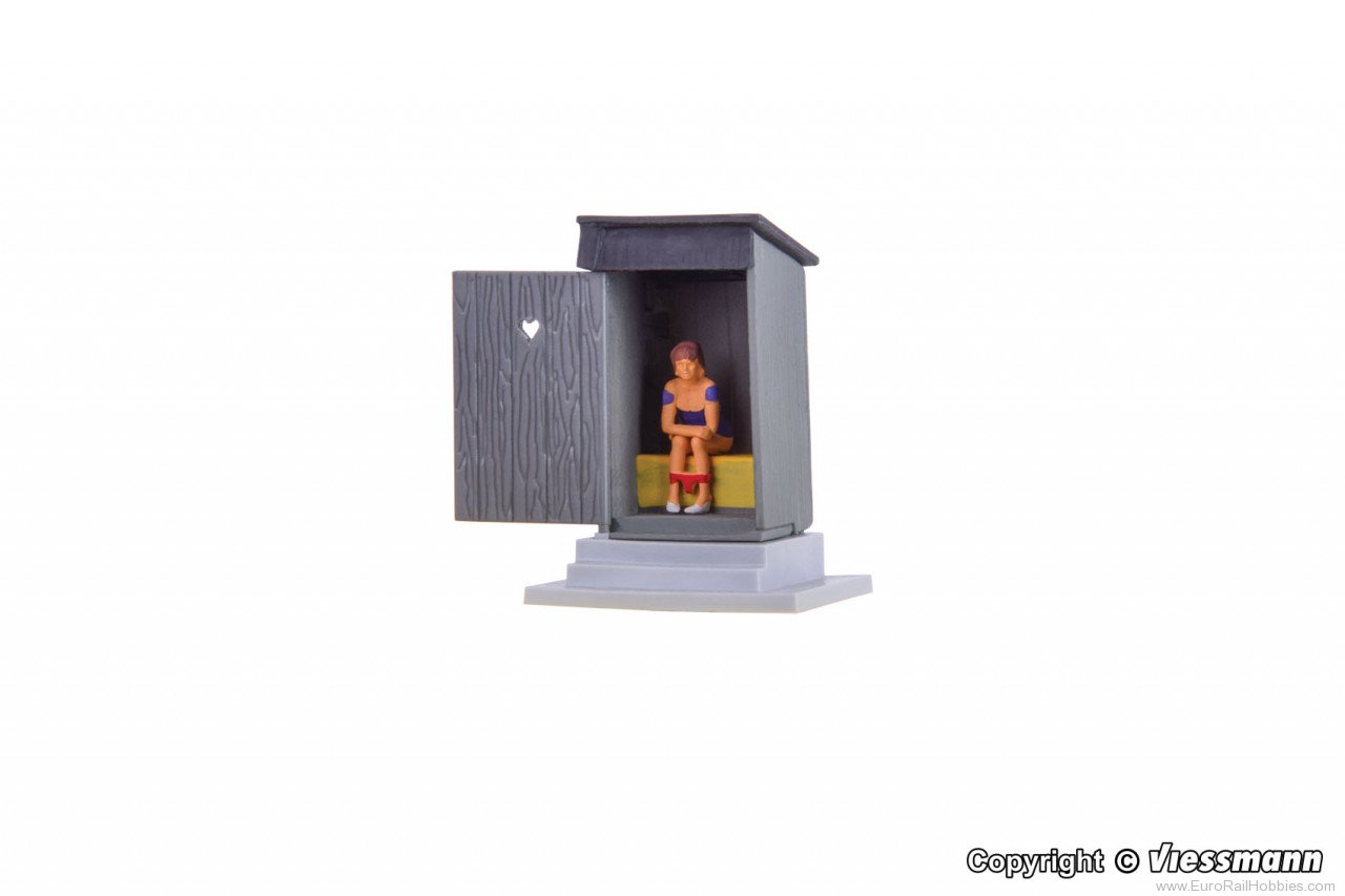 Viessmann 1500 H0 Restroom stories, moving door, (Female)