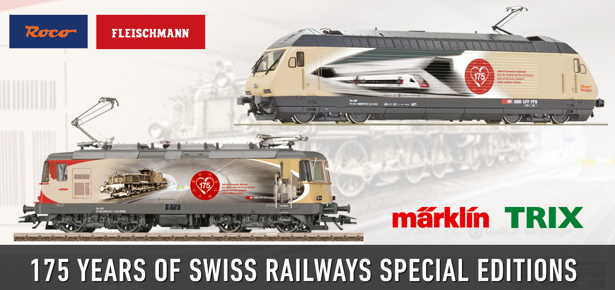 175 Years Swiss Railways Locomotives from Marklin/Trix/Roco/Fleischmann