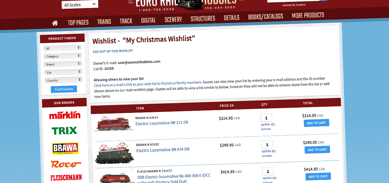 New updates to our Wishlists!