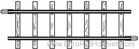 Bemo 4282000 Straight Track, 56,5 mm,
