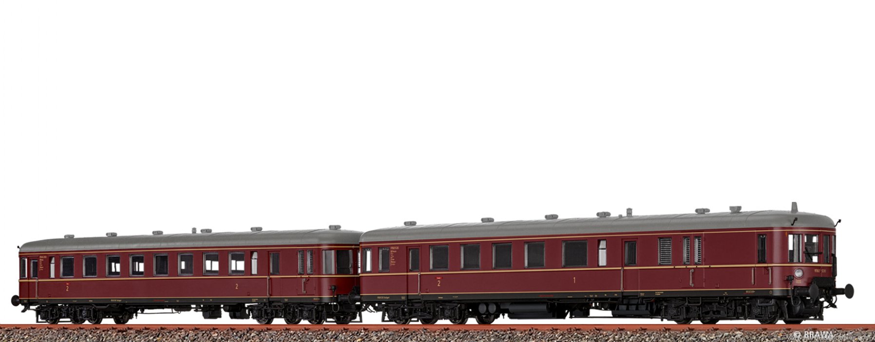 Brawa 44722 Diesel Railcar BR VT 60.5 and Trailer BR VS 1