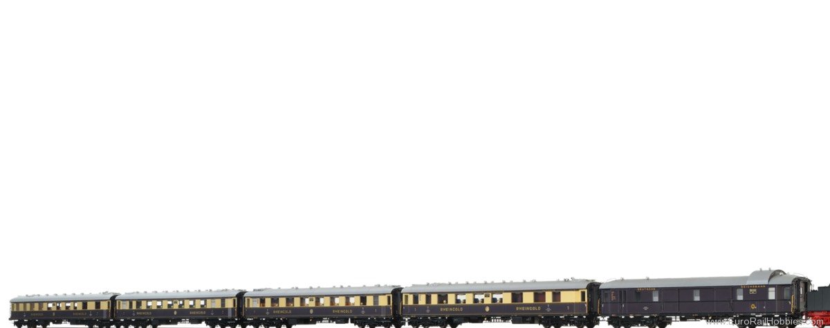 Brawa 45919 HO Rheingold Express Train Coach Set DRG,