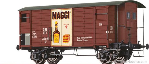 Brawa 47874 SBB COVERED FREIGHT CAR K2 âMAGGIâ 
