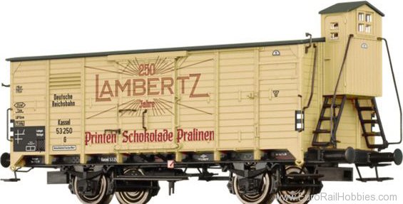 Brawa 67489 Covered Freight Car G Lambertz DR  (Factory S