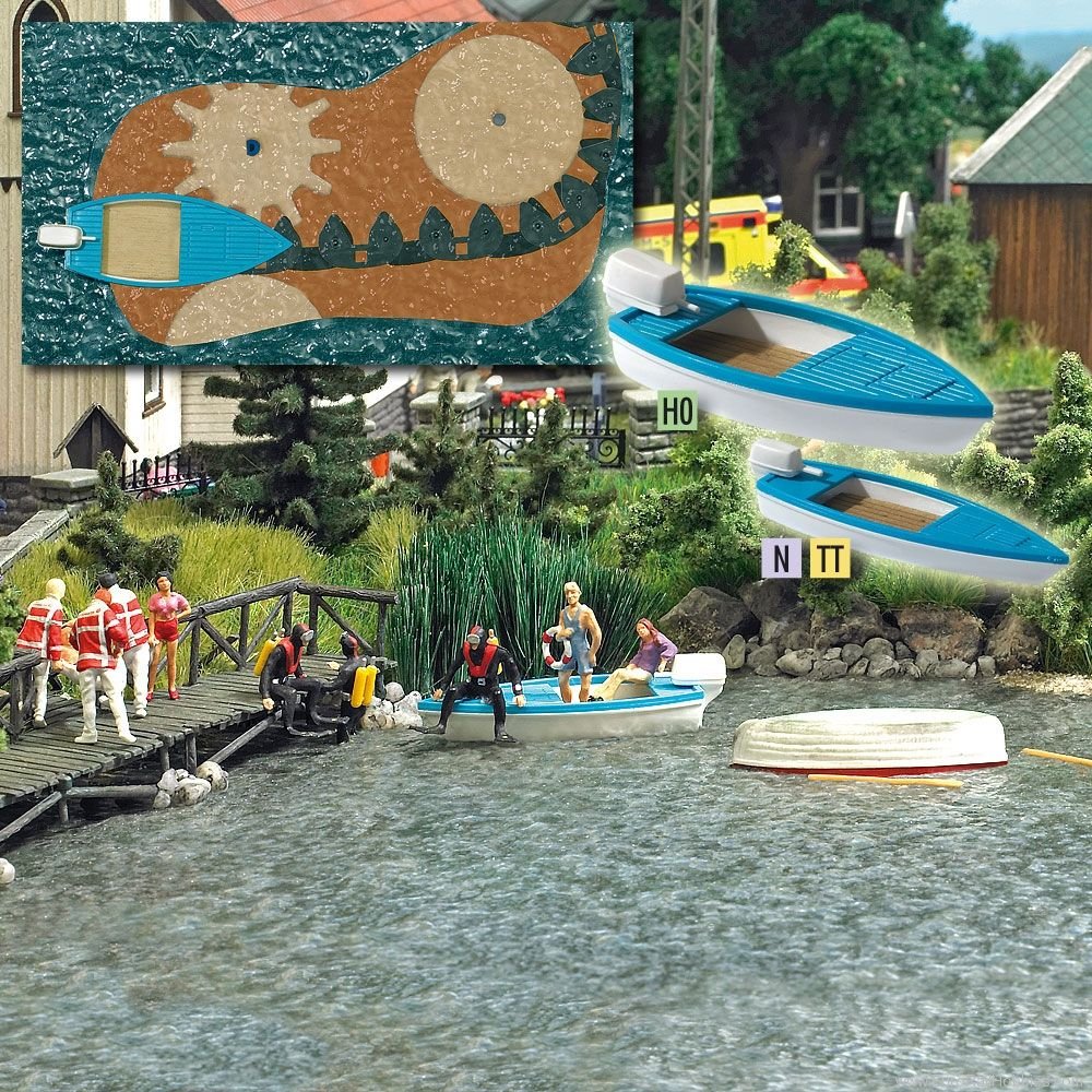 Busch 5480 Lake with Electric Powered Boat