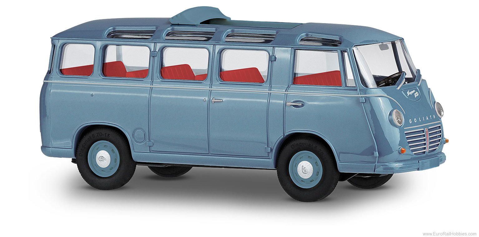 Busch 94174 3K: Goliath Luxusbus/Dach offen, Blau