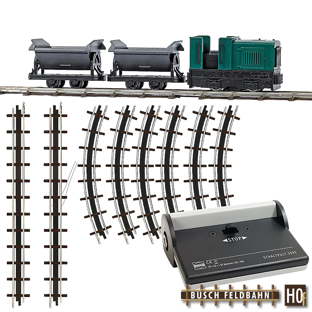 ブッシュ　BUSCH　1/87（HO）スケール ３４台セット Busch 12000 HO Busch Feldbahn Narrow Gauge Railroad