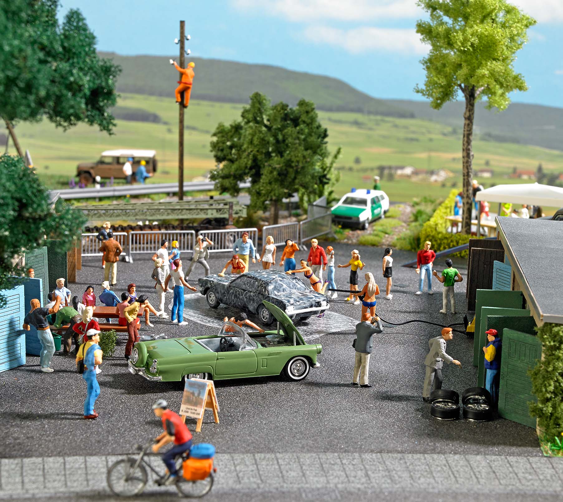 Busch 7824 HO Action Set - Car Wash