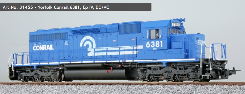 ESU 31455 Diesel loco, H0, SD40-2, Norfolk Conrail 5381