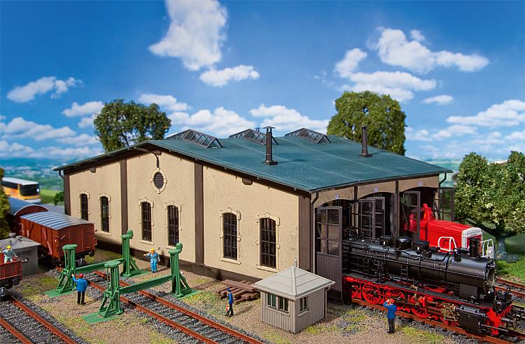列車洗浄システム(Faller HO 120208) Faller 120277 HO Roundhouse with drive components