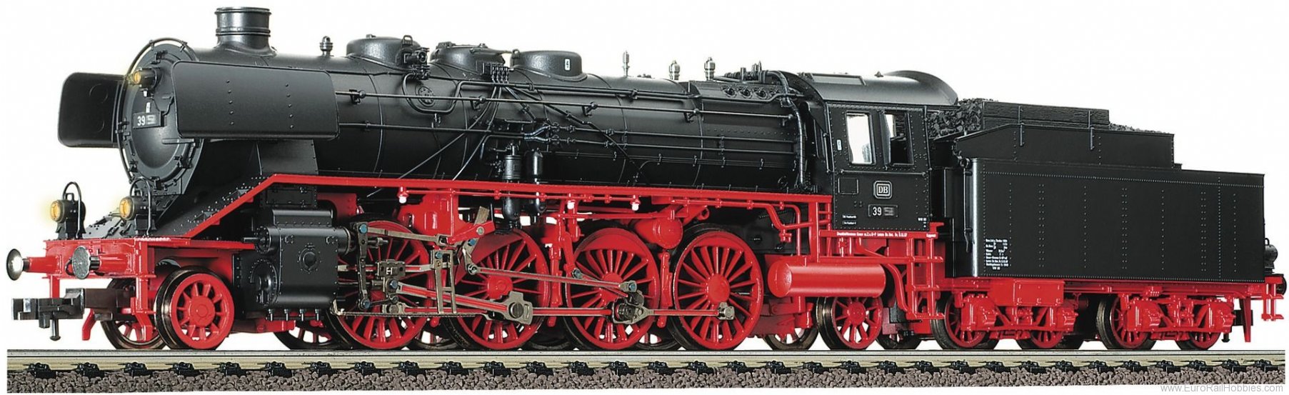 Fleischmann 413802 HO DB Steam Locomotive BR 39 Witte, T31,5