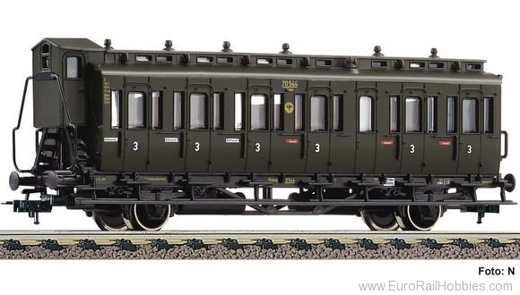 Fleischmann 507103 2-axle 3rd class compartment coach with brake