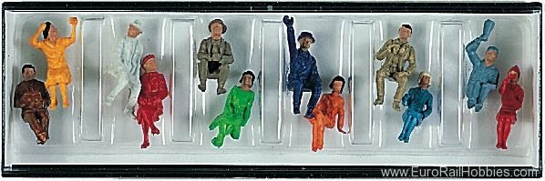 Fleischmann 647001 Figure set of 12 seated travellers