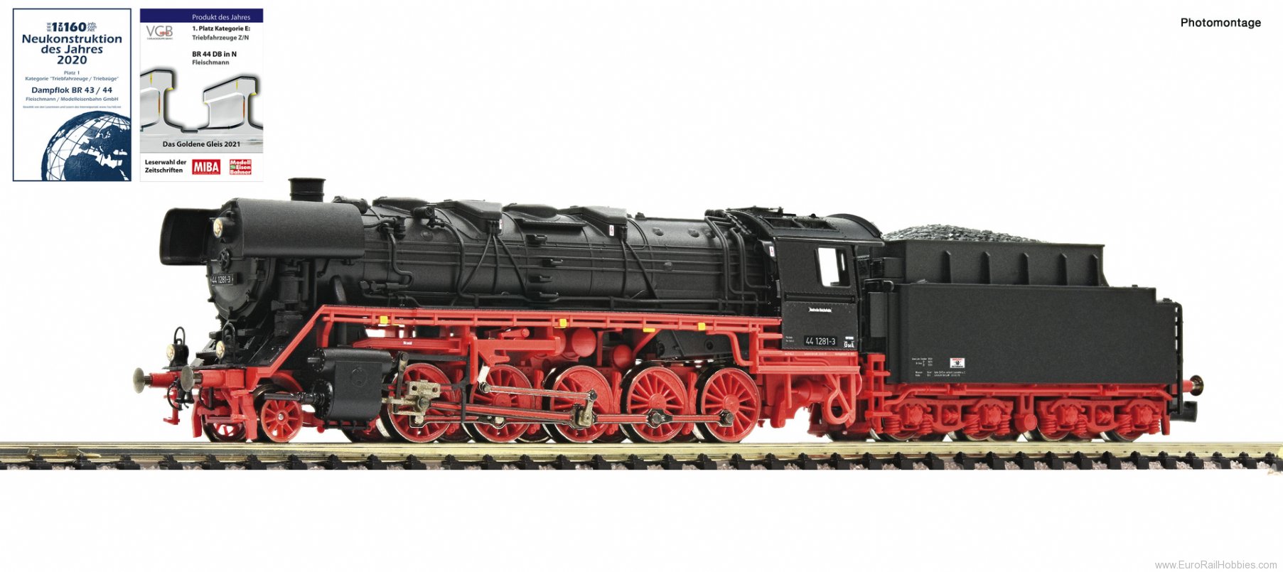 Fleischmann 714476 DR Steam locomotive class 44 1281-3 (DCC Henn