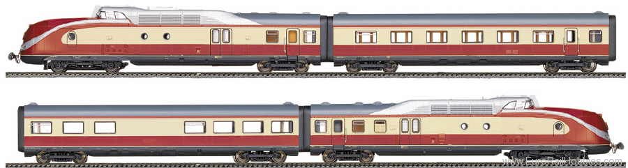 Fleischmann 741071 DB Diesel multiple unit class VT 11.5 4 pcs, 