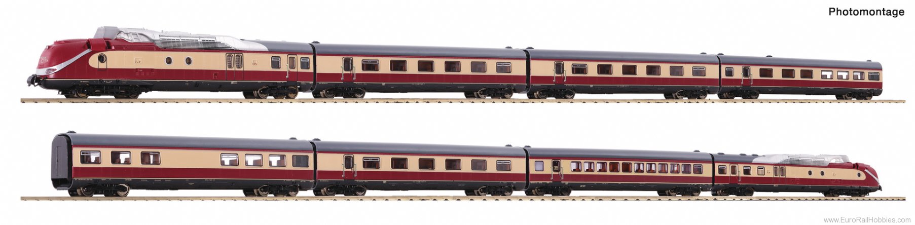 Fleischmann 7760001 8-piece set: Gas turbine multiple unit class 