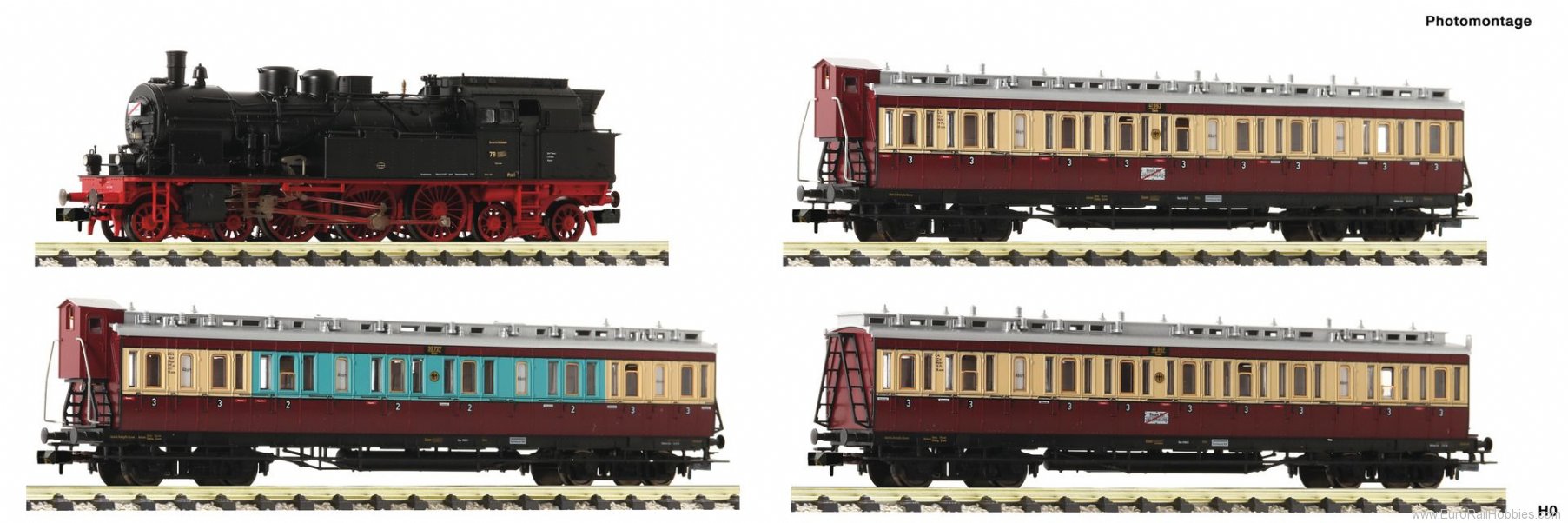 Fleischmann 781289 DRG Fast traffic 'Ruhr', 4 Piece Train Set DC