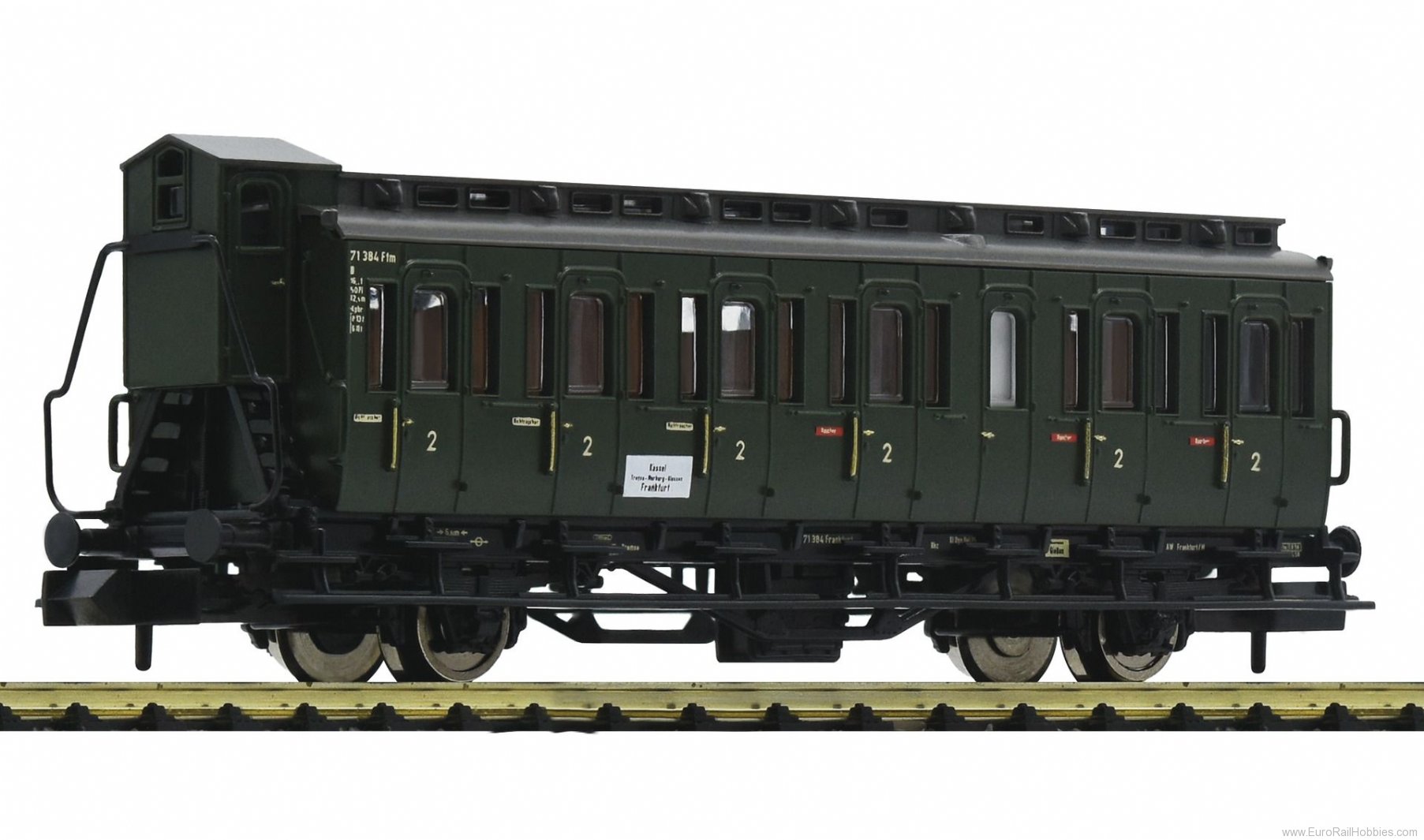 Fleischmann 807101 DB 2-Axle 2nd class Compartment Coach w/Brake