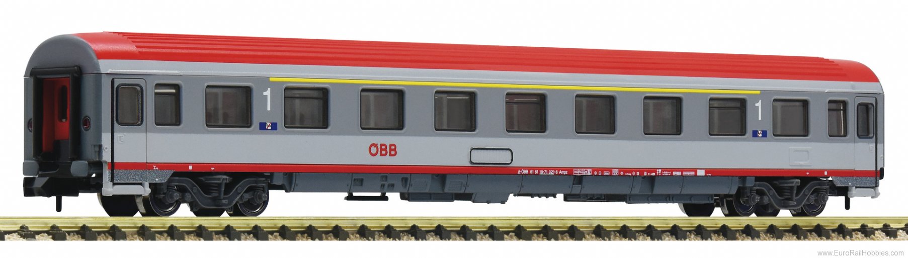 Fleischmann 814430 2nd class Eurofima wagon in current livery, O
