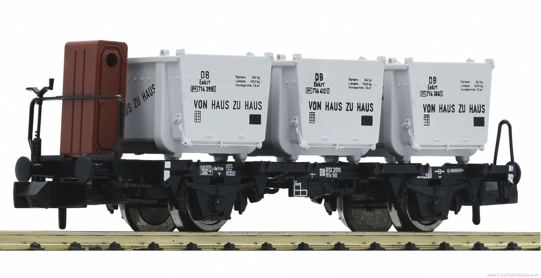 Fleischmann 823702 DB Container carrier wagon type BTs50