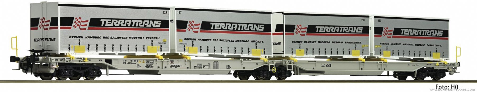 Fleischmann 825011 Articulated double pocket wagon T2000 AAE