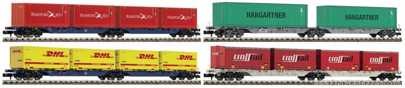 Fleischmann 825300 Set (in 12 parts): container carrying wagons,
