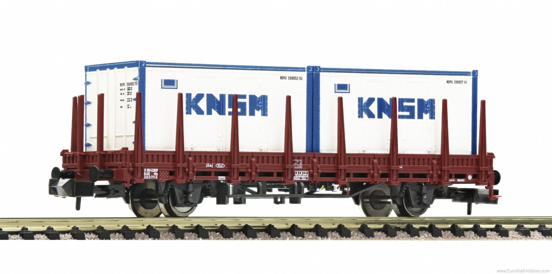 Fleischmann 825734 NS Stake wagon w/Inserted Stanchions w/Contai
